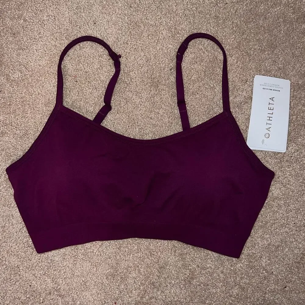 New Athleta Renew Lounge Sports Bra Exotic fuchsia size L